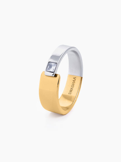 Caravan 18K Gold Plated - Silver Men's Ring