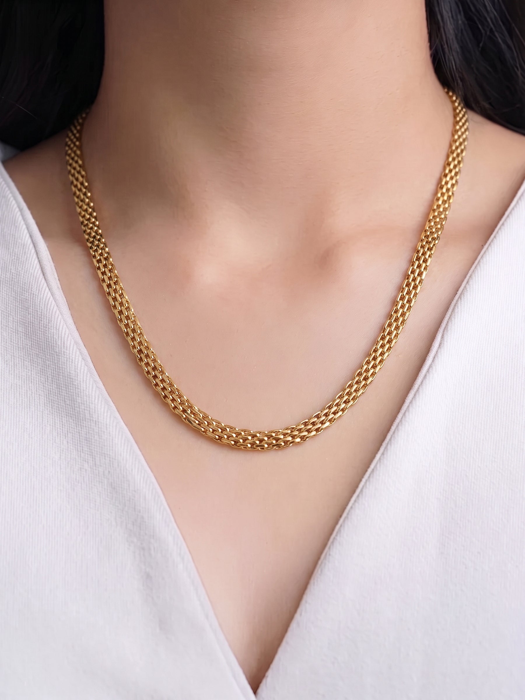 Carina Layered Link 18K Gold Plated Men's Chain