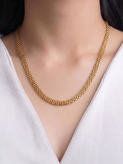 Carina Layered Link 18K Gold Plated Men's Chain