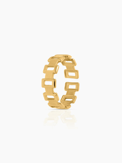 Carlotta Edgy Silhouette 18K Gold Plated Ring