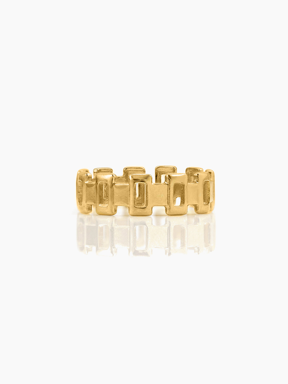 Carlotta Edgy Silhouette 18K Gold Plated Ring