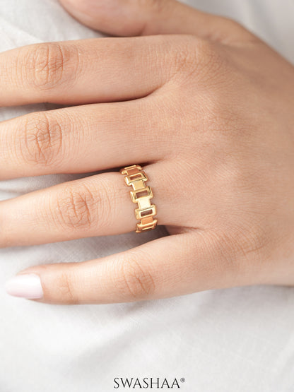 Carlotta Edgy Silhouette 18K Gold Plated Ring