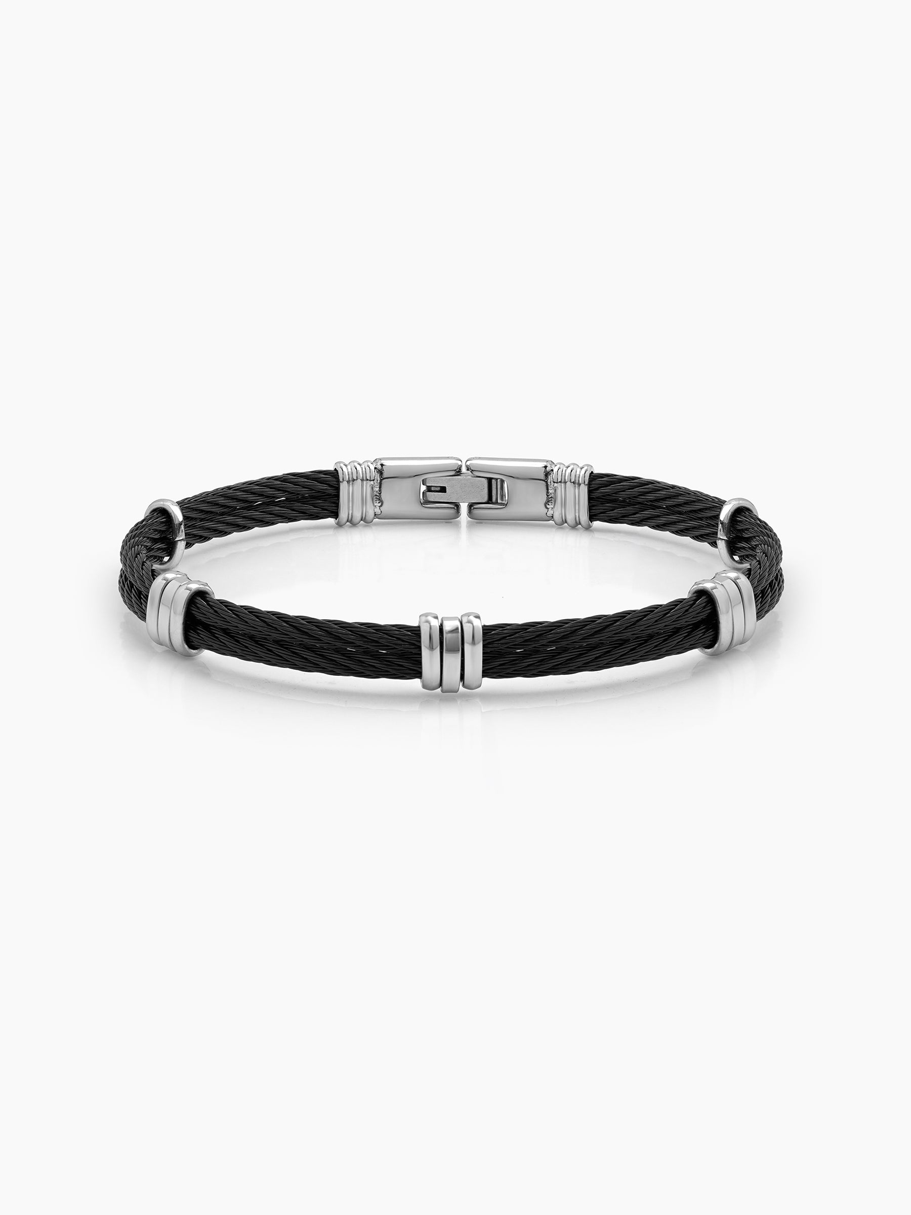 Carter Black - Silver Wired Men's Bracelet