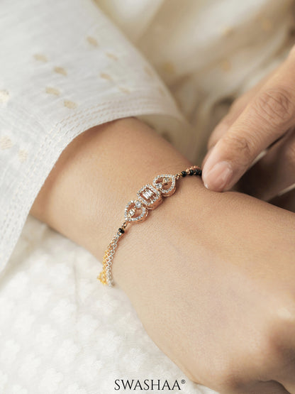 Celeste Rosegold Plated Mangalsutra Bracelet