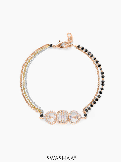 Celeste Rosegold Plated Mangalsutra Bracelet