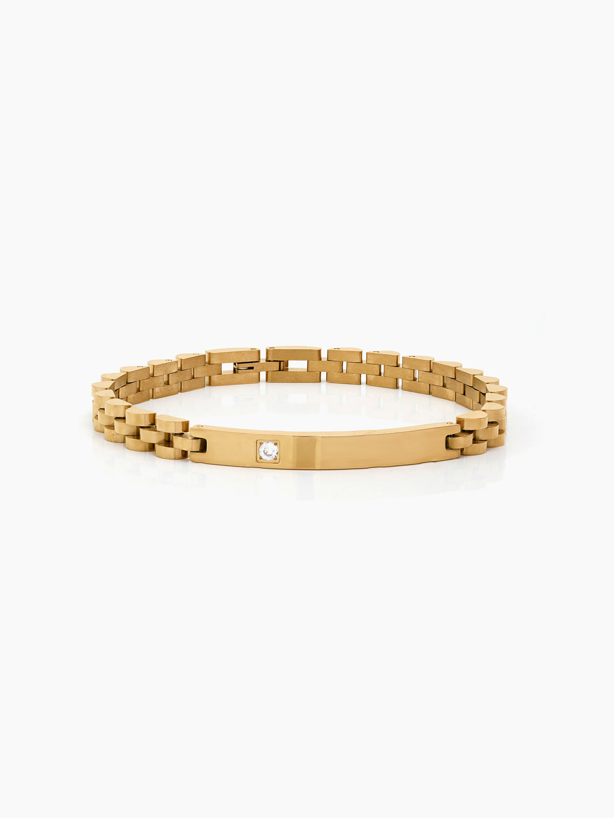 Charlie Solitaire Diamond 18K Gold Plated Women's Watch Belt Bracelet