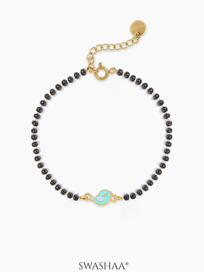 Chirpy Bird Charm 18K Gold Plated Kid's Nazariya Bracelet