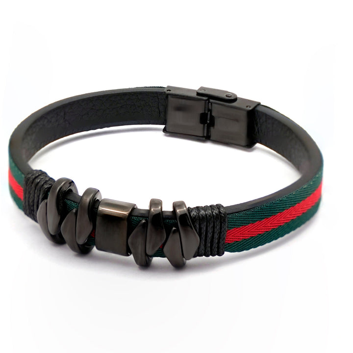 Christopher Men's Leather Bracelet - Swashaa