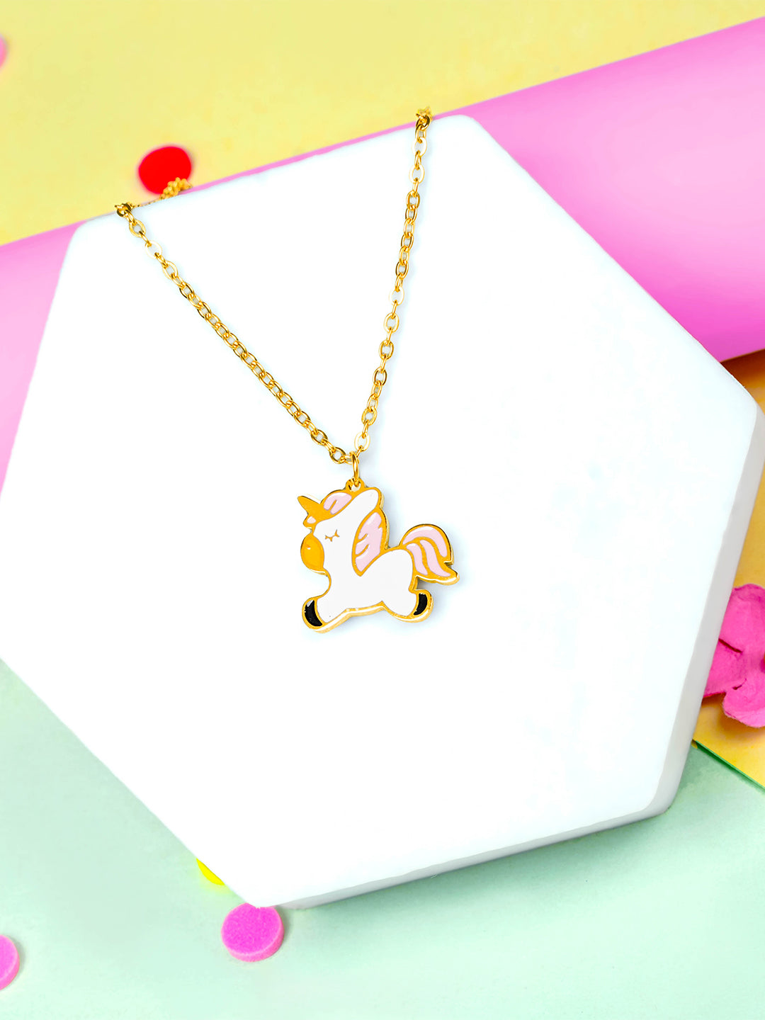 Chub Chub Uni Charm 18K Gold Plated Kid's Chain Pendant Necklace