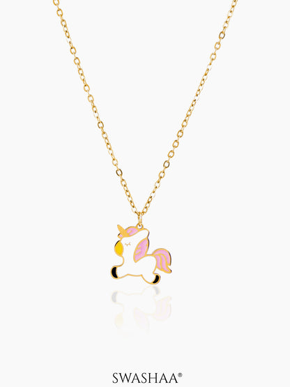 Chub Chub Uni Charm 18K Gold Plated Kid's Chain Pendant Necklace