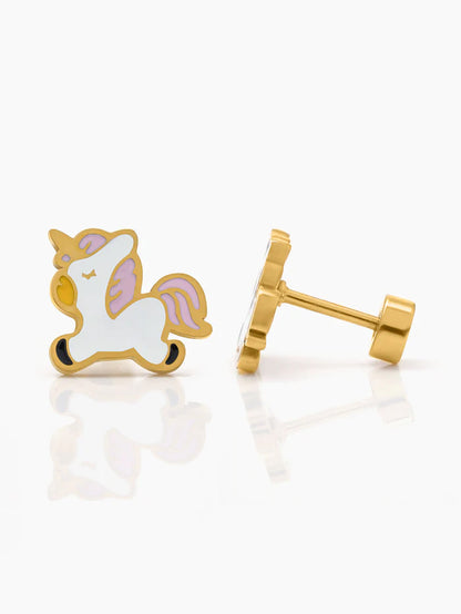 Chub Chub Uni Charm 18K Gold Plated Kid's Stud Earrings