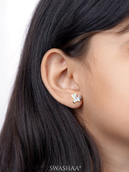 Chub Chub Uni Charm 18K Gold Plated Kid's Stud Earrings