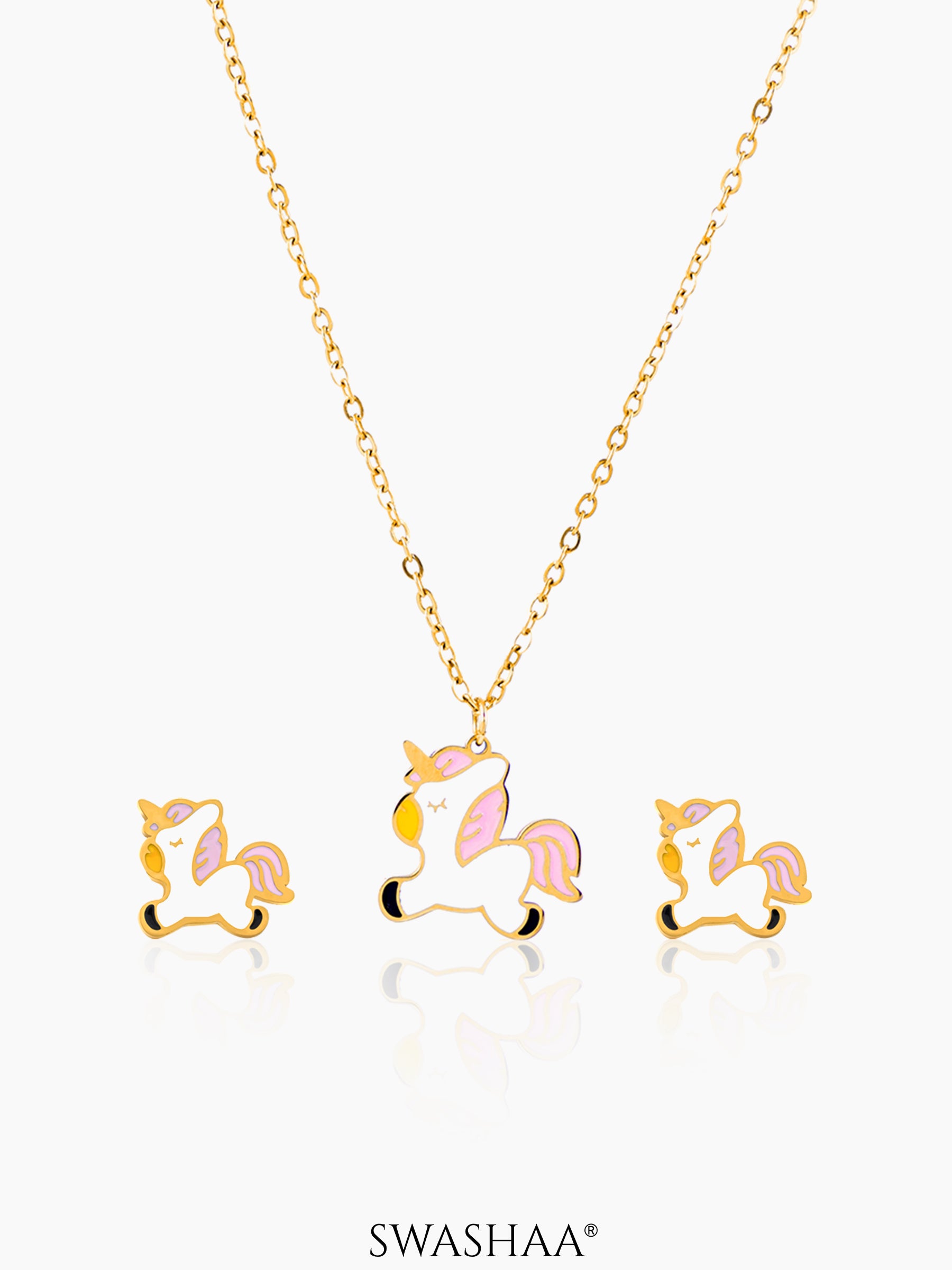 Chub Chub Uni Charm Kid's Jewelry Set Of 2 Necklace & Earrings