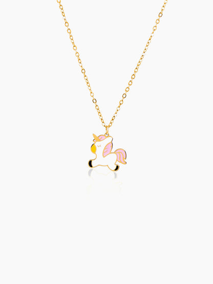 Chub Chub Uni Charm 18K Gold Plated Kid's Chain Pendant Necklace