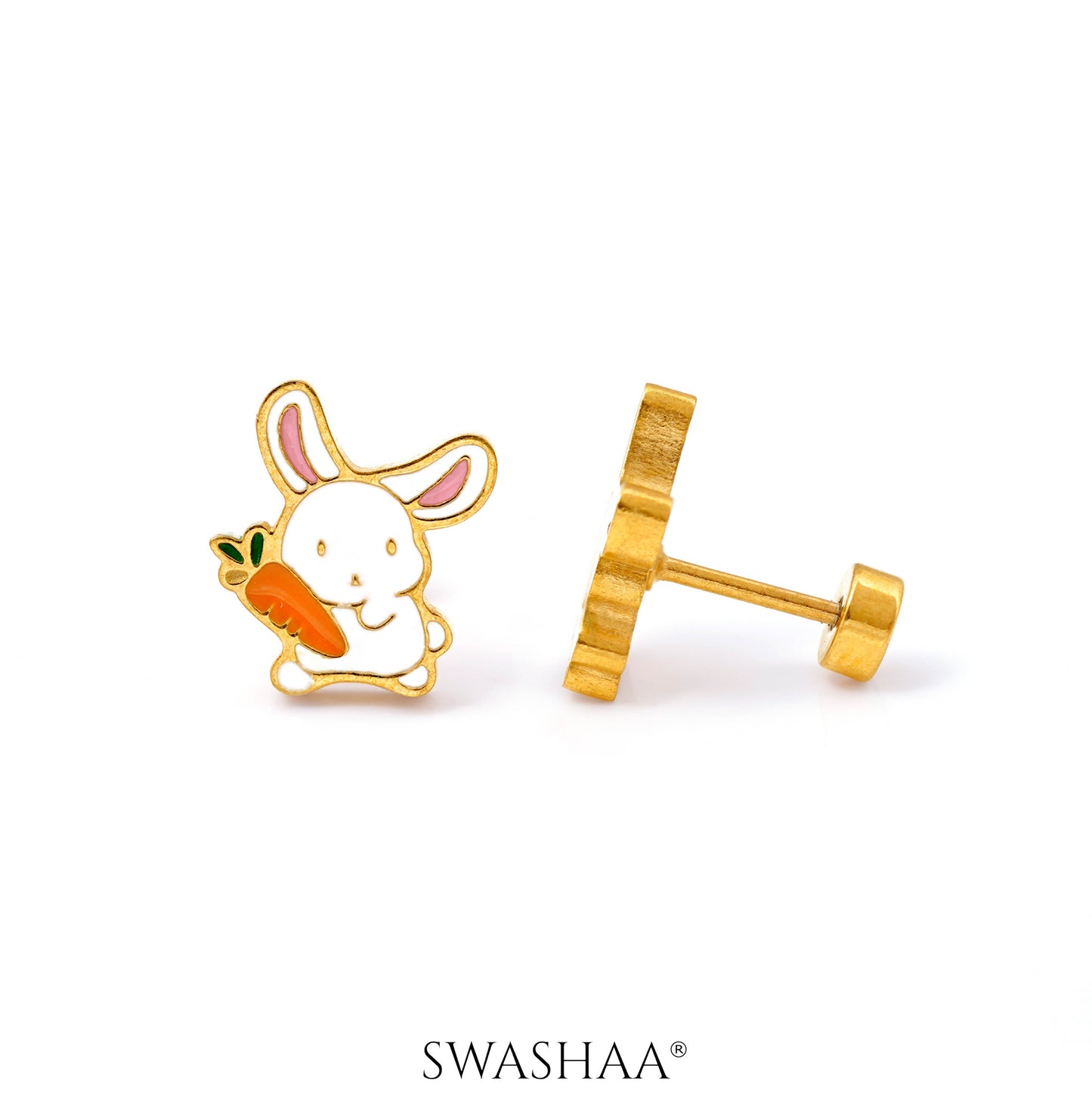 Cinna-Bun 18K Gold Plated Kid's Earrings