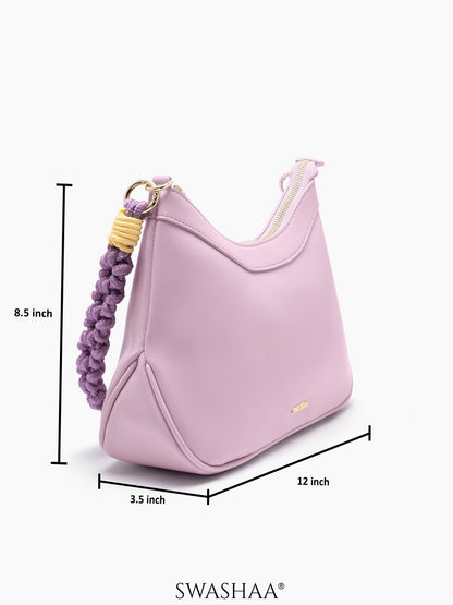 Claire Blush Pink Braided Women's Leather Shoulder Bag11