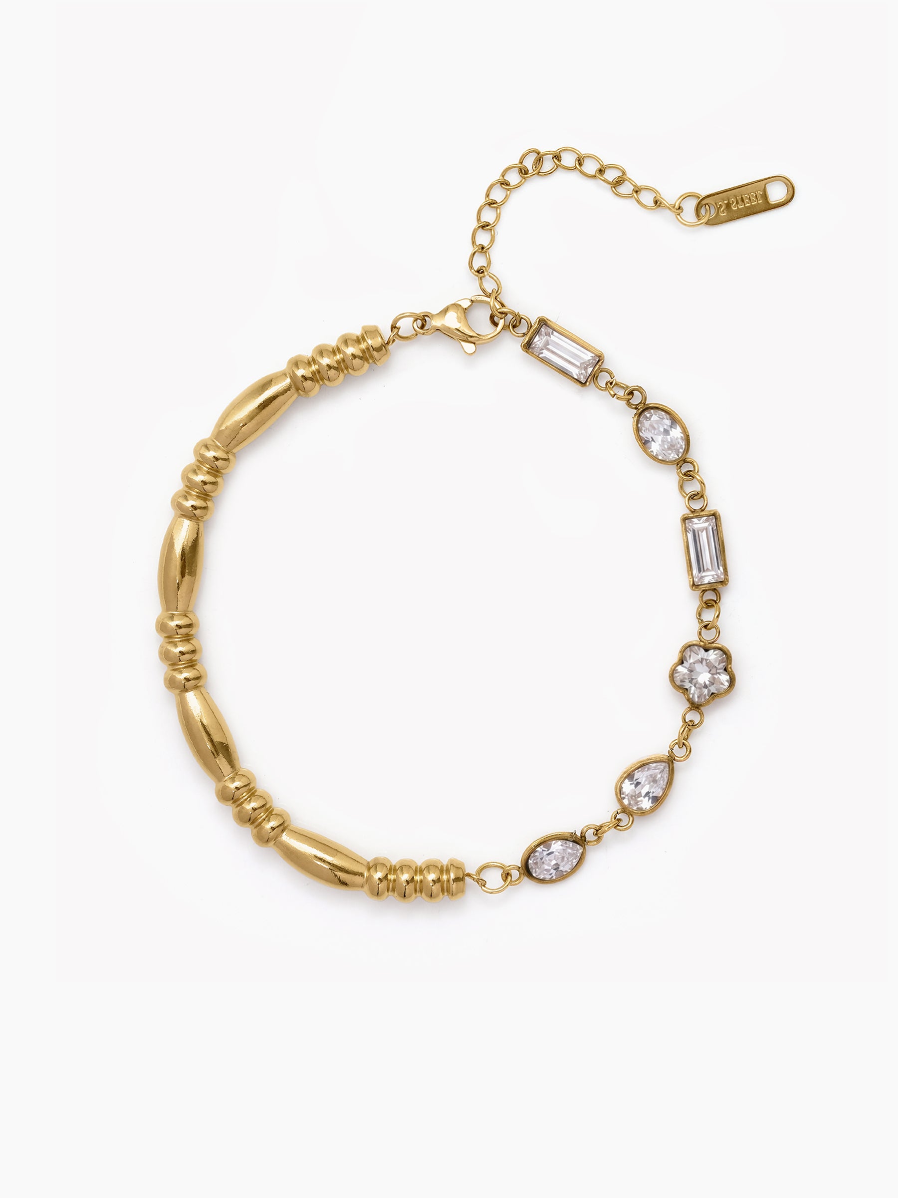 Clarisse Floral Diamond 18K Gold Plated Women's Bracelets