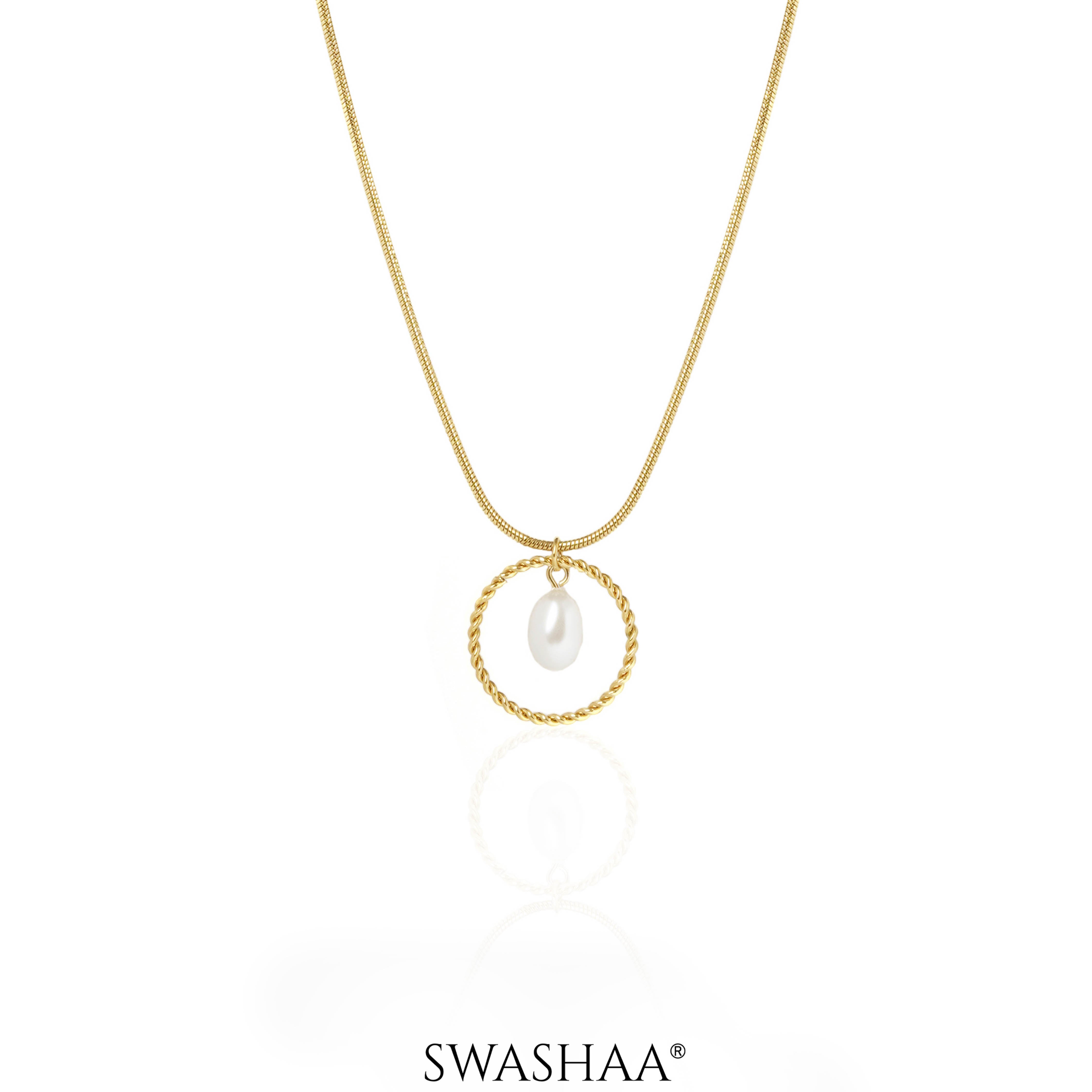 Claudius Pearl 18K Gold Plated Necklace
