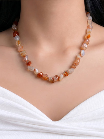Cleo Peach Women’s Beaded Necklace