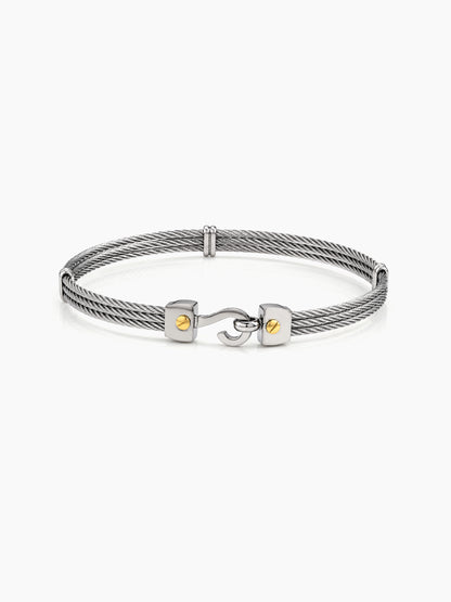 Cobalt Silver Wired Men's Bracelet
