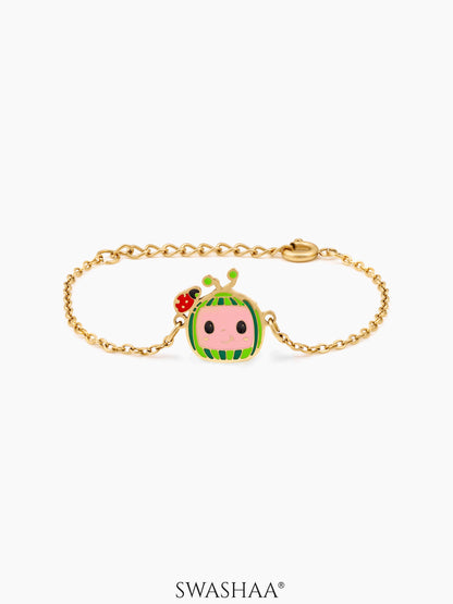 Cocomelon Charm 18K Gold Plated Kid's Loose Bracelet