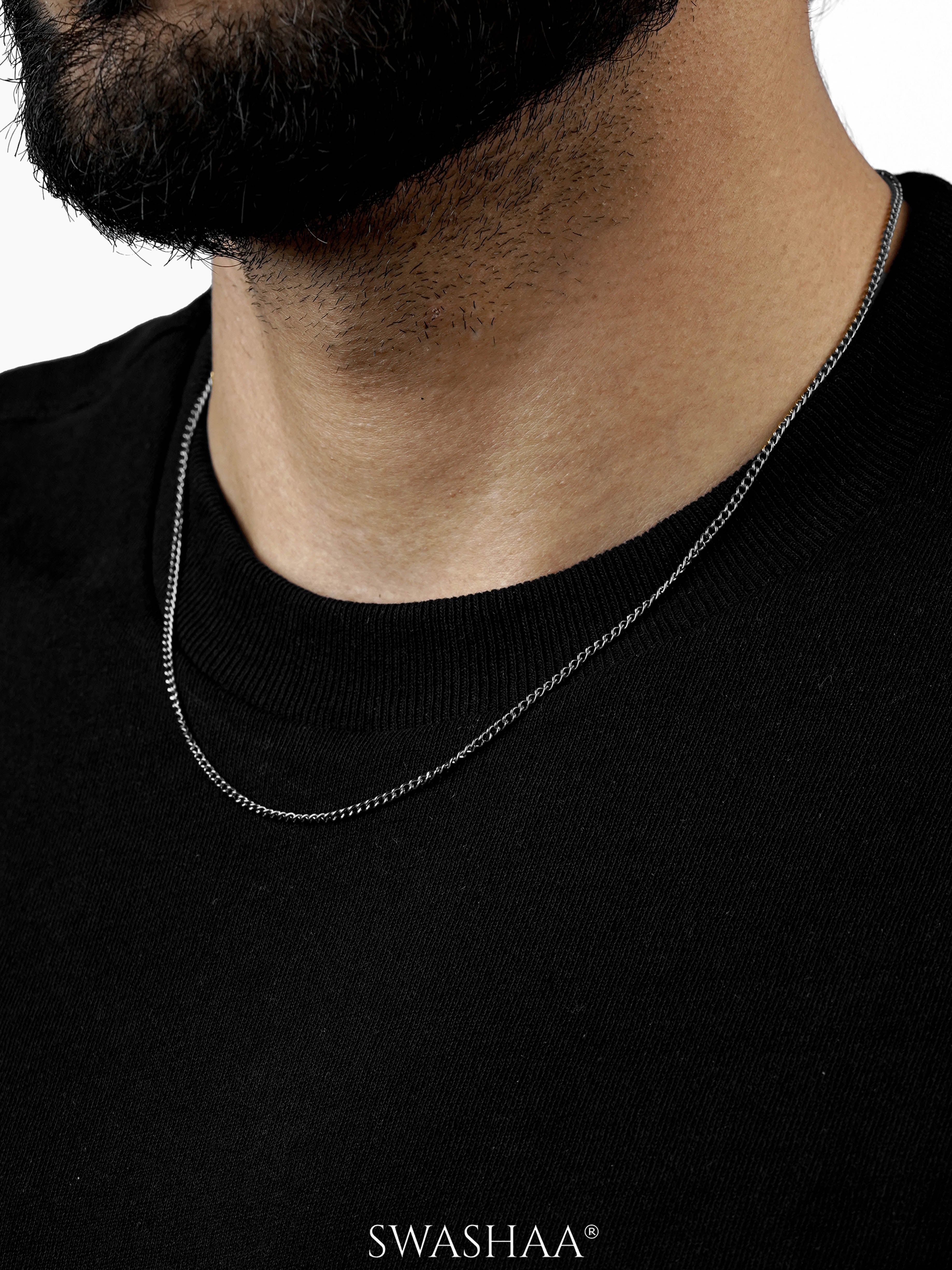 Connel Silver 2 MM Men's Chain