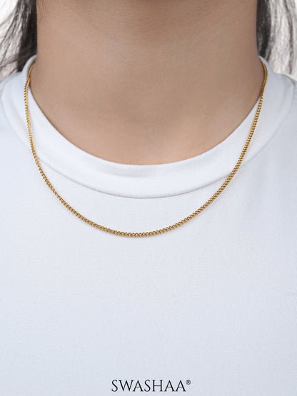 Connel 2 MM 18k Gold Plated Women's Chain