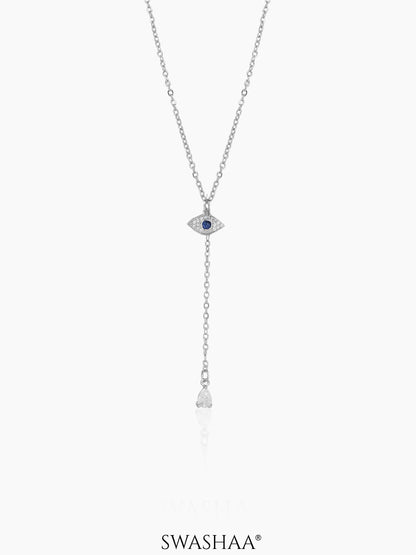 Connor Evil Eye Silver Chain Pendant Necklace