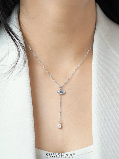 Connor Evil Eye Silver Chain Pendant Necklace
