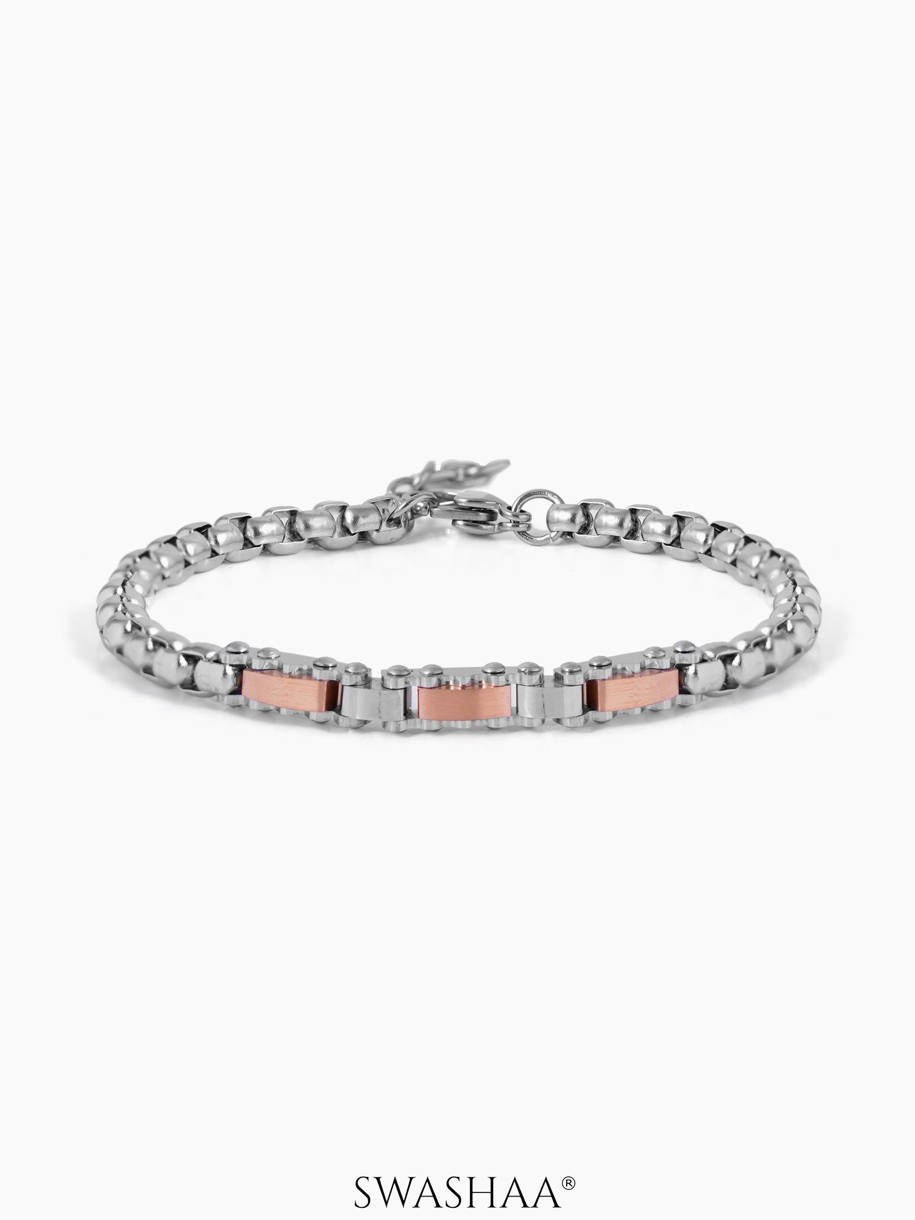Cooper Link Silver Men's Bracelet