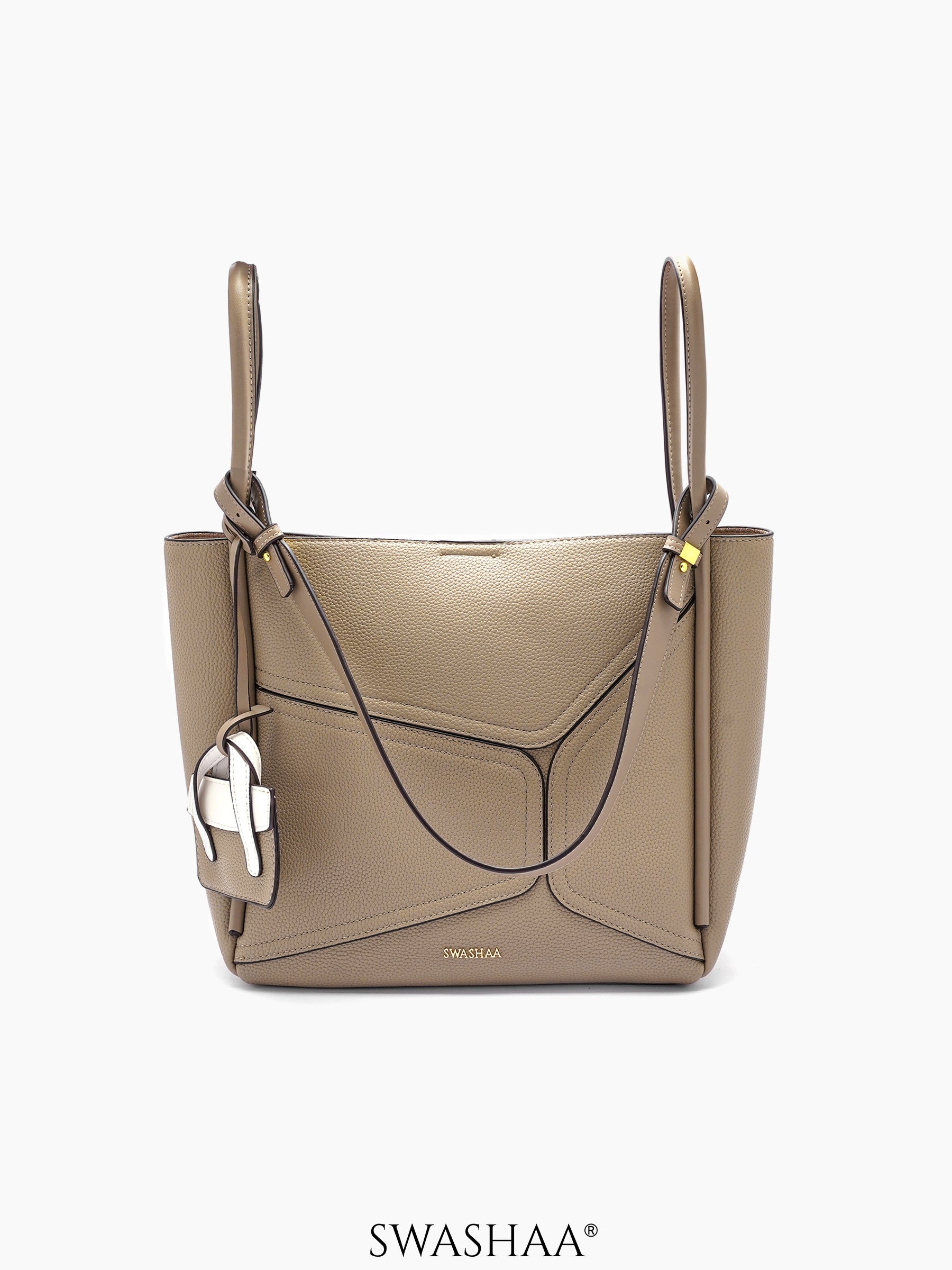 Mic Leather Tote Bag
