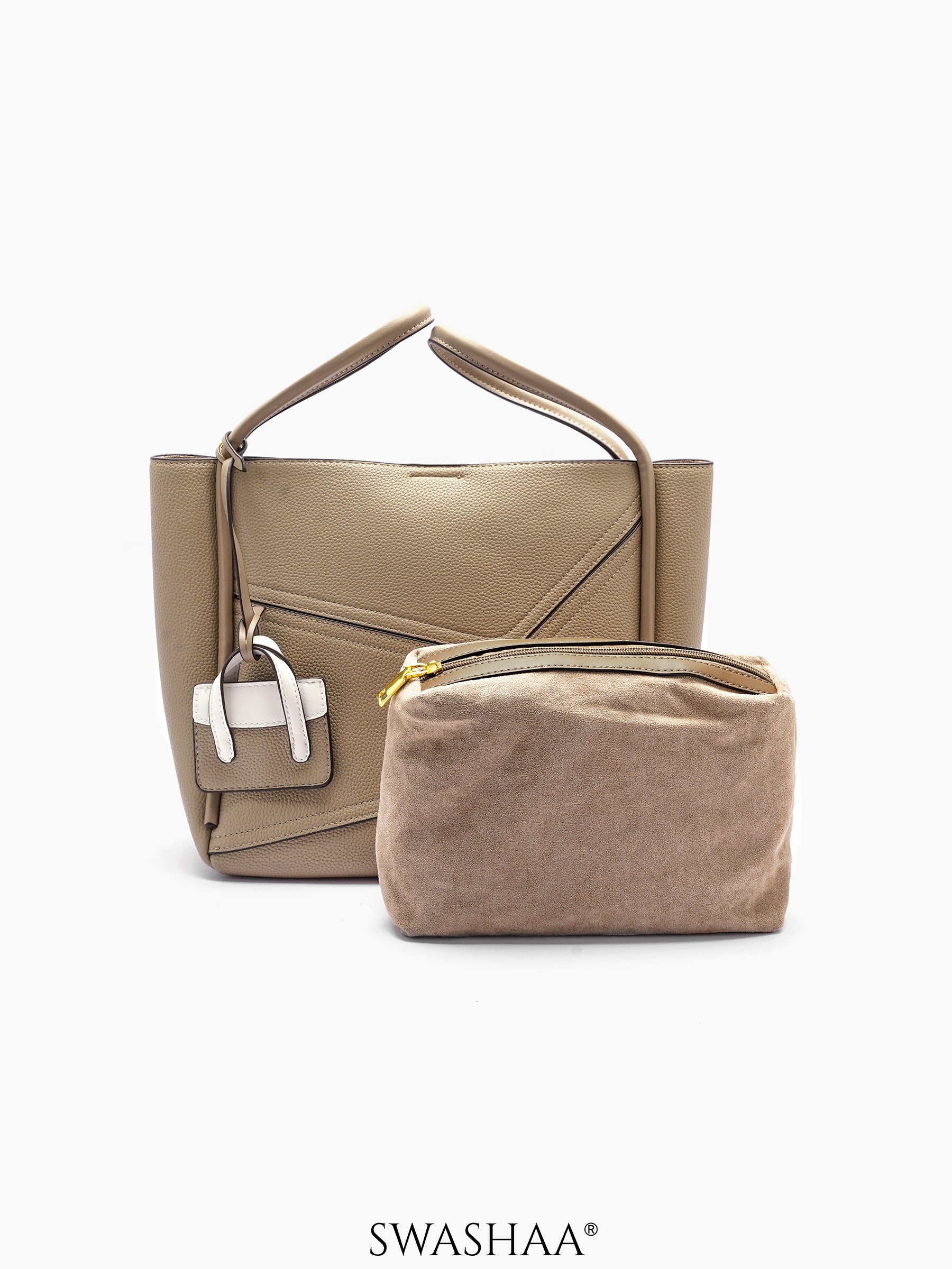 Mic Khaki Women's Leather Tote Bag