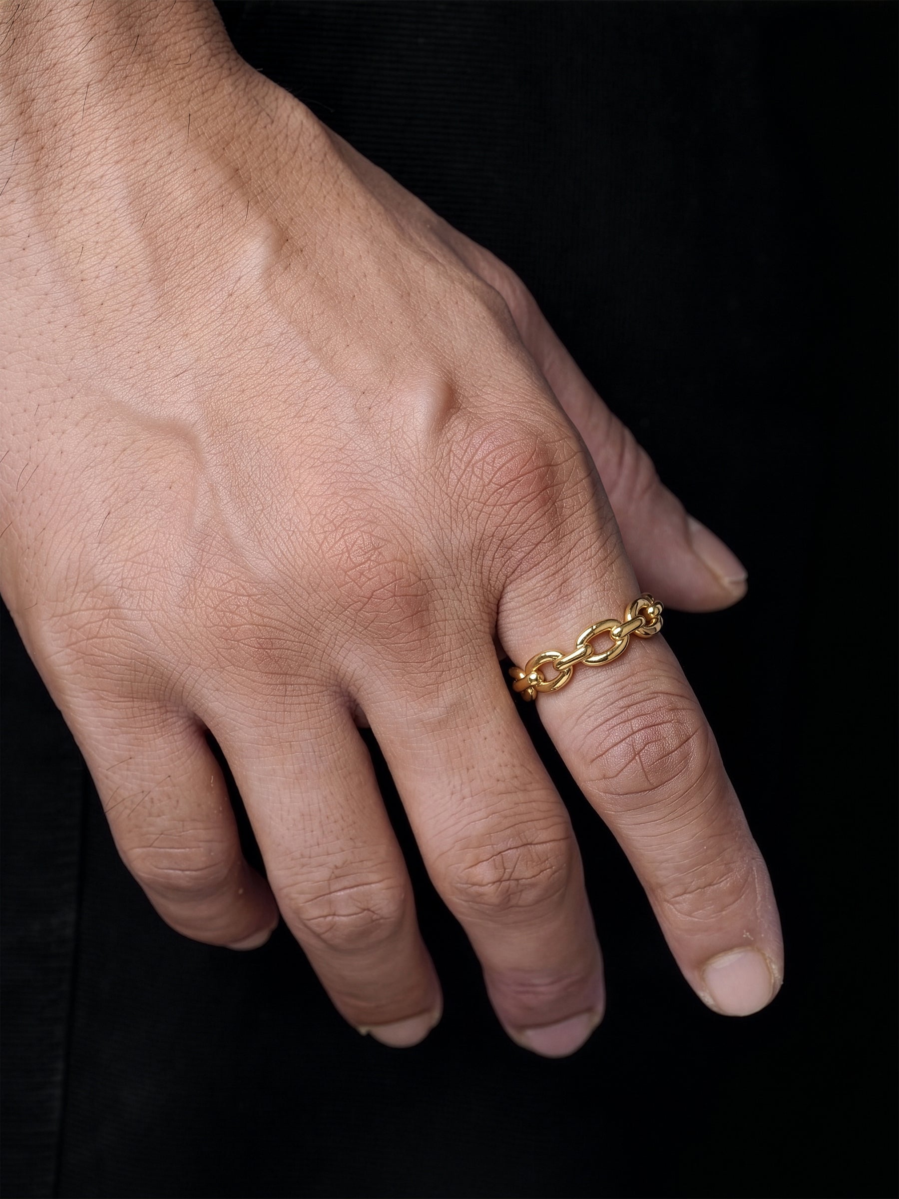Coran Link 18K Gold Plated Band Men's Rings - Swashaa
