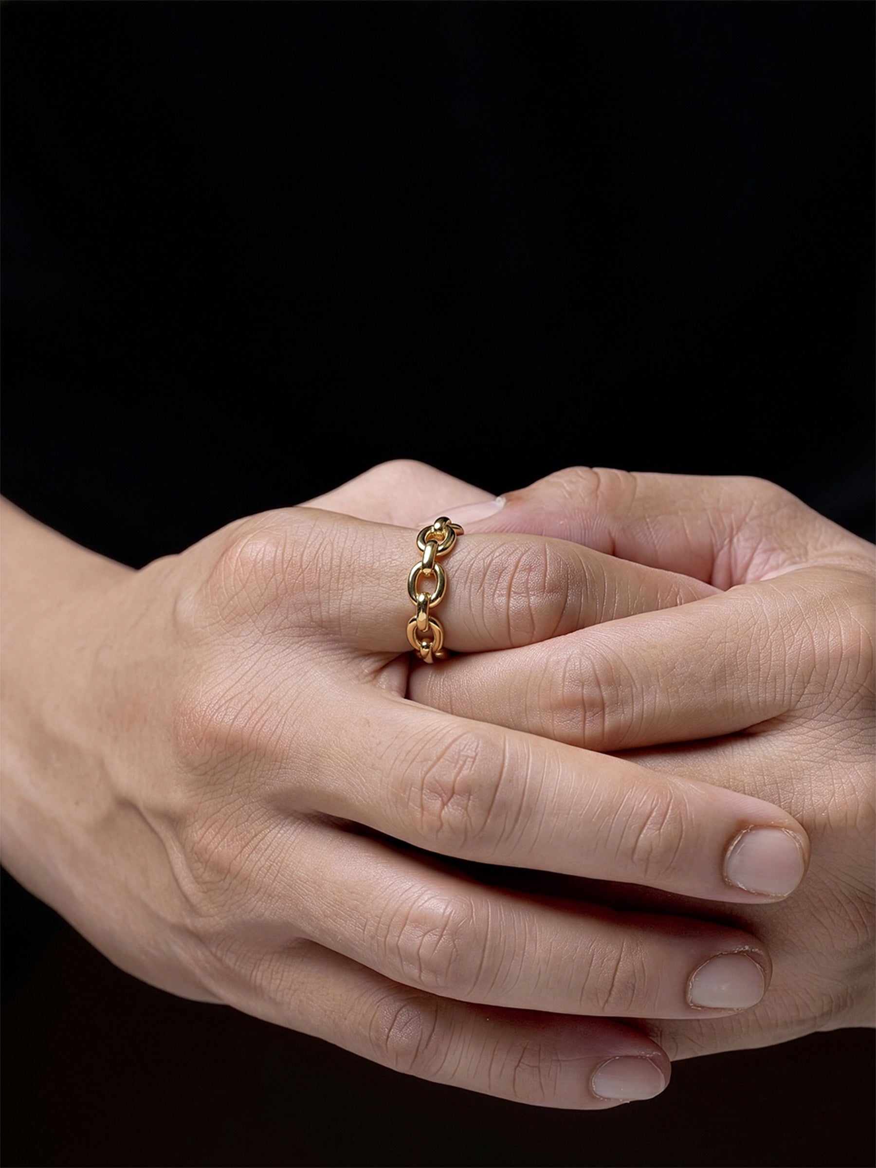 Coran Link 18K Gold Plated Band Men's Rings - Swashaa