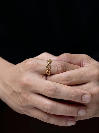 Coran Link 18K Gold Plated Band Men's Rings - Swashaa