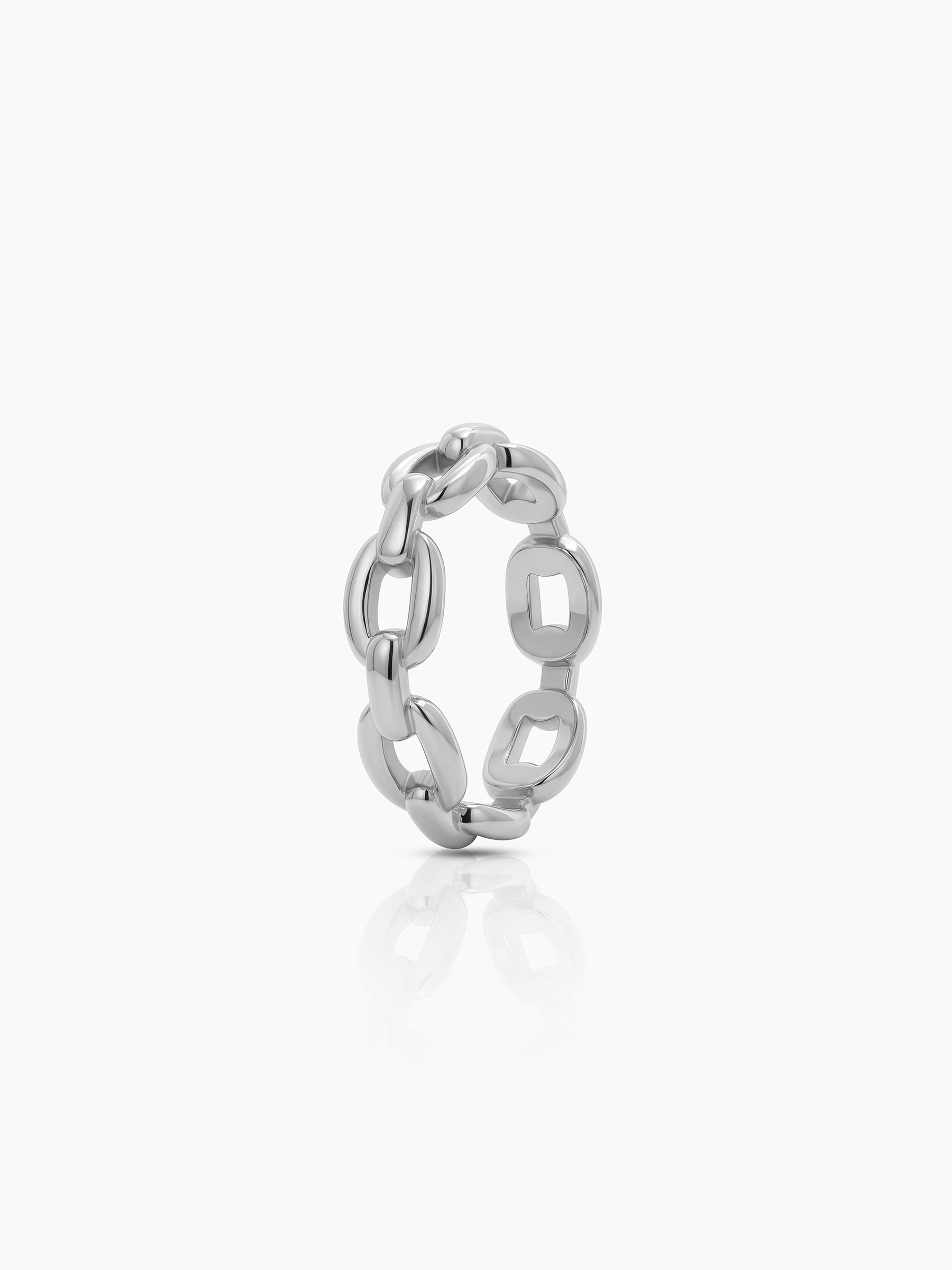Coran Link Silver Band Men's Rings - Swashaa