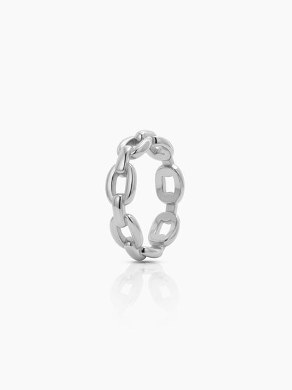 Coran Link Silver Band Men's Rings - Swashaa