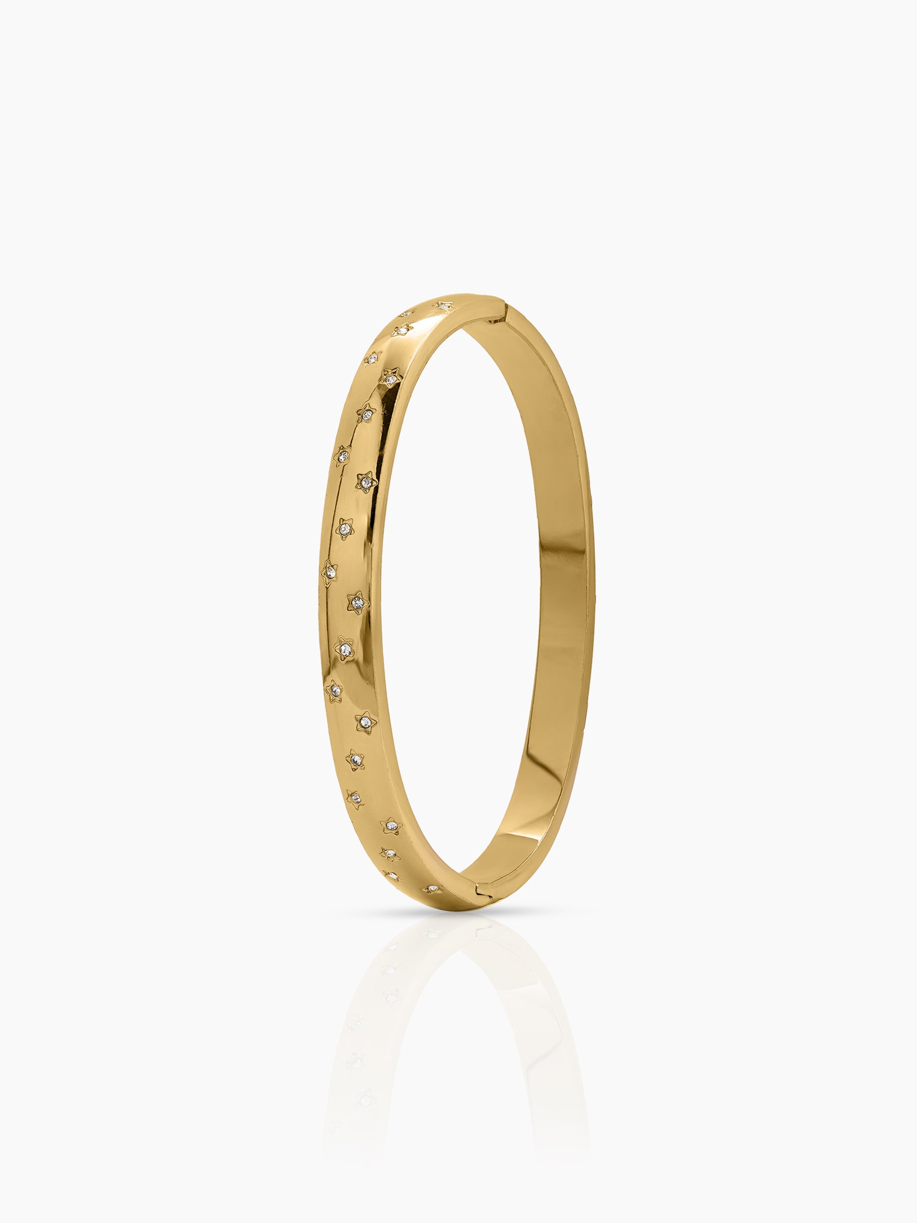 Corissa Diamond Star 18K Gold Plated Women's Band Bracelet