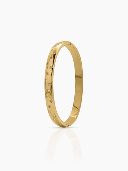 Corissa Diamond Star 18K Gold Plated Women's Band Bracelet