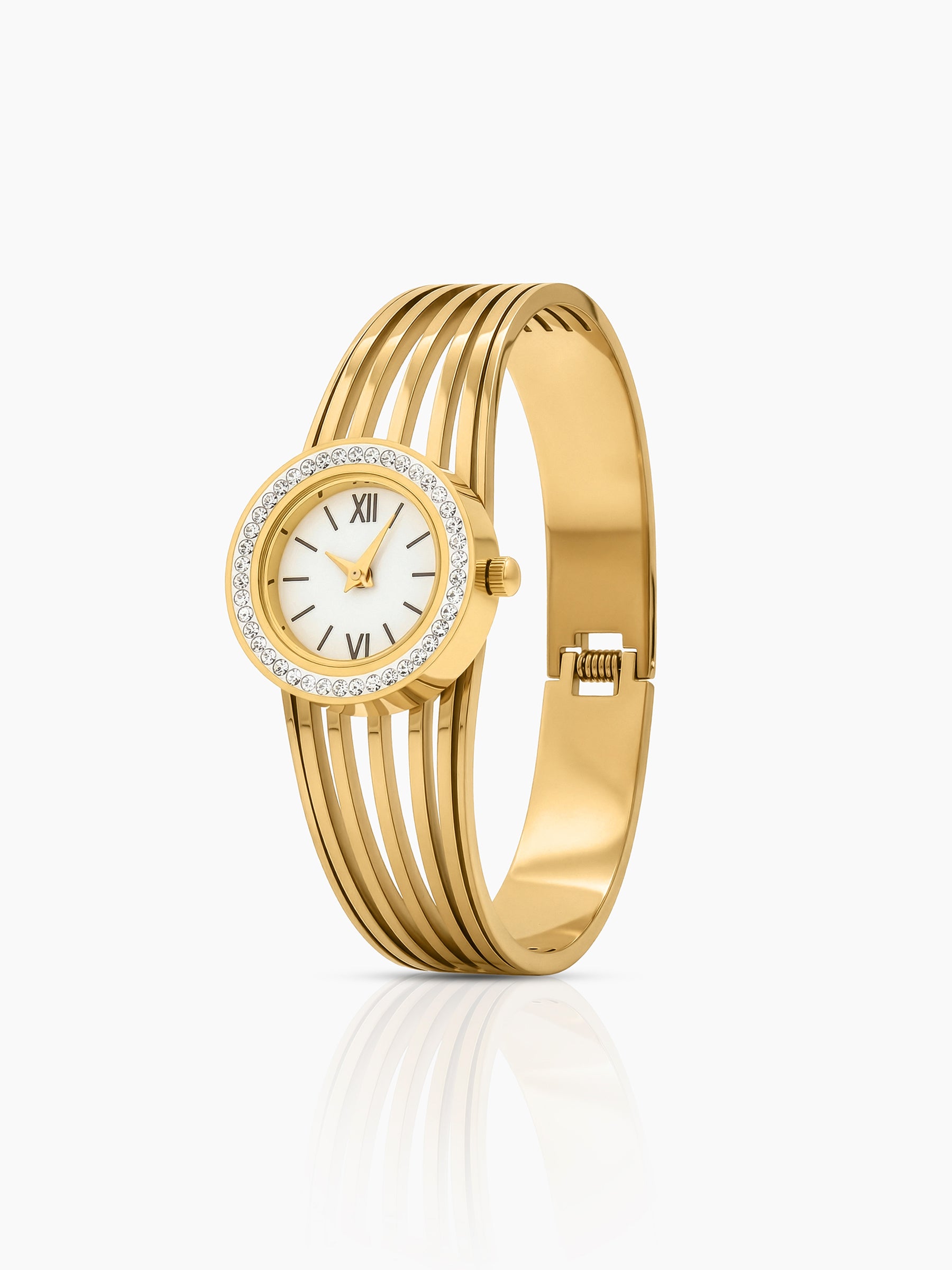 Corlina 18K Gold Plated Women's Watch Bracelet - Swashaa