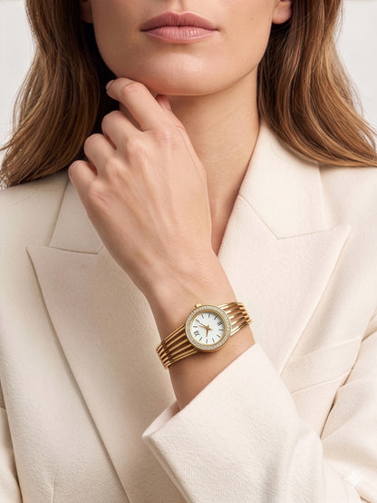 Corlina 18K Gold Plated Women's Watch - Swashaa
