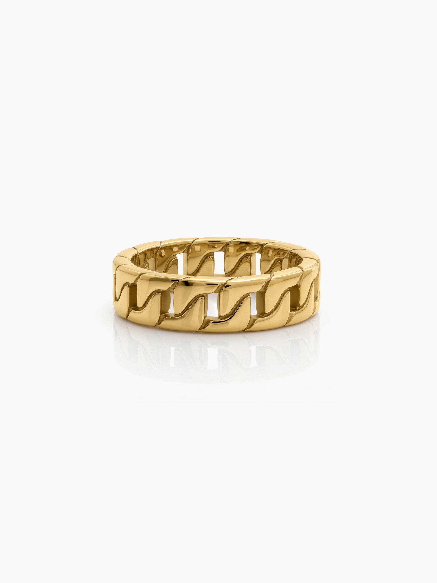 Corvik Link 18K Gold Plated Band Men's Rings - Swashaa