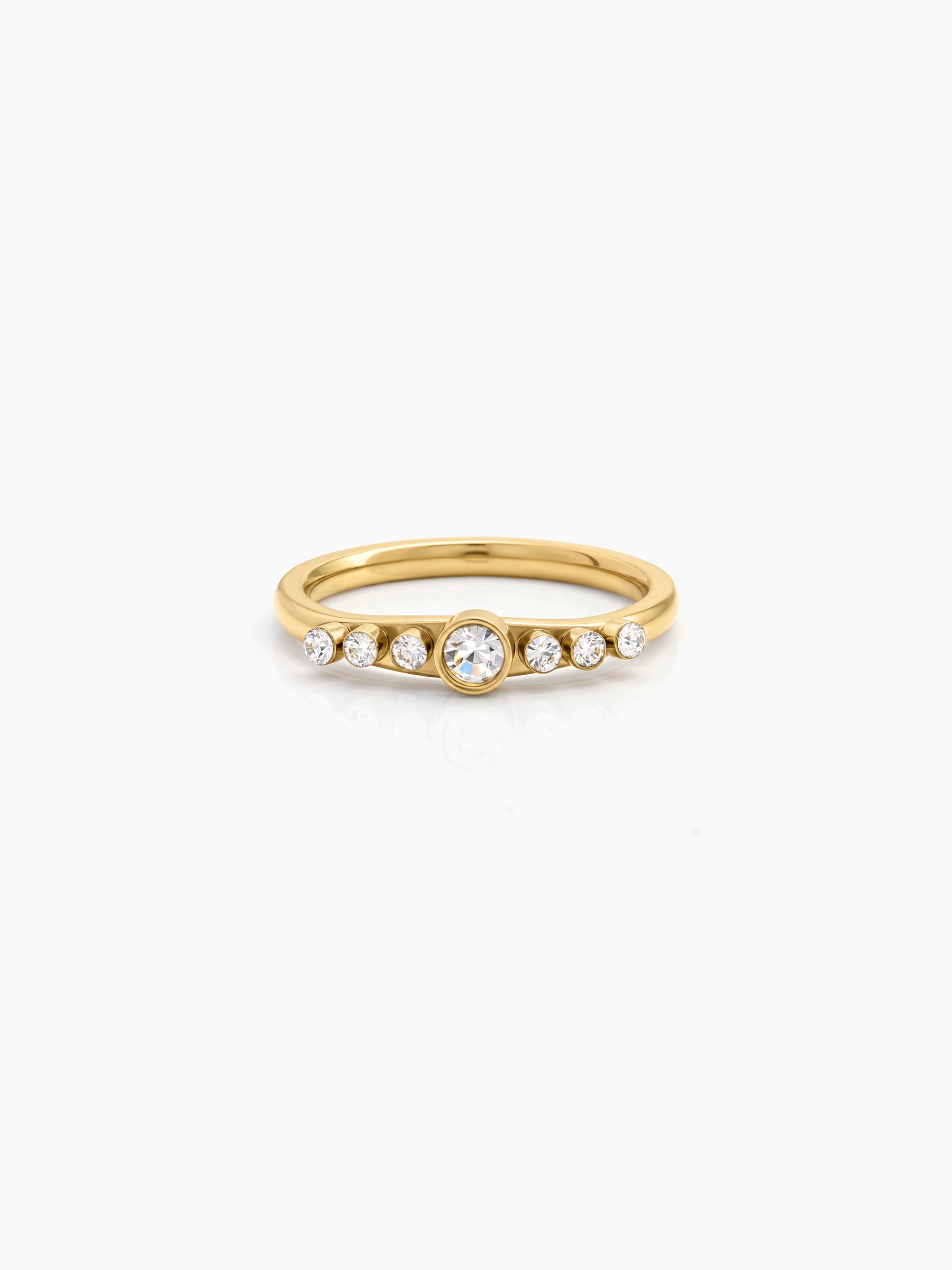 Cressida Diamond Soliotaire 18K Gold Plated Women's Rings