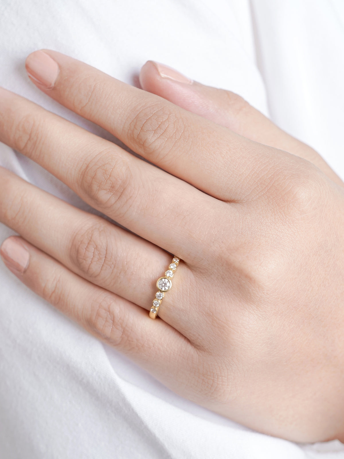 Cressida Diamond Soliotaire 18K Gold Plated Women's Rings