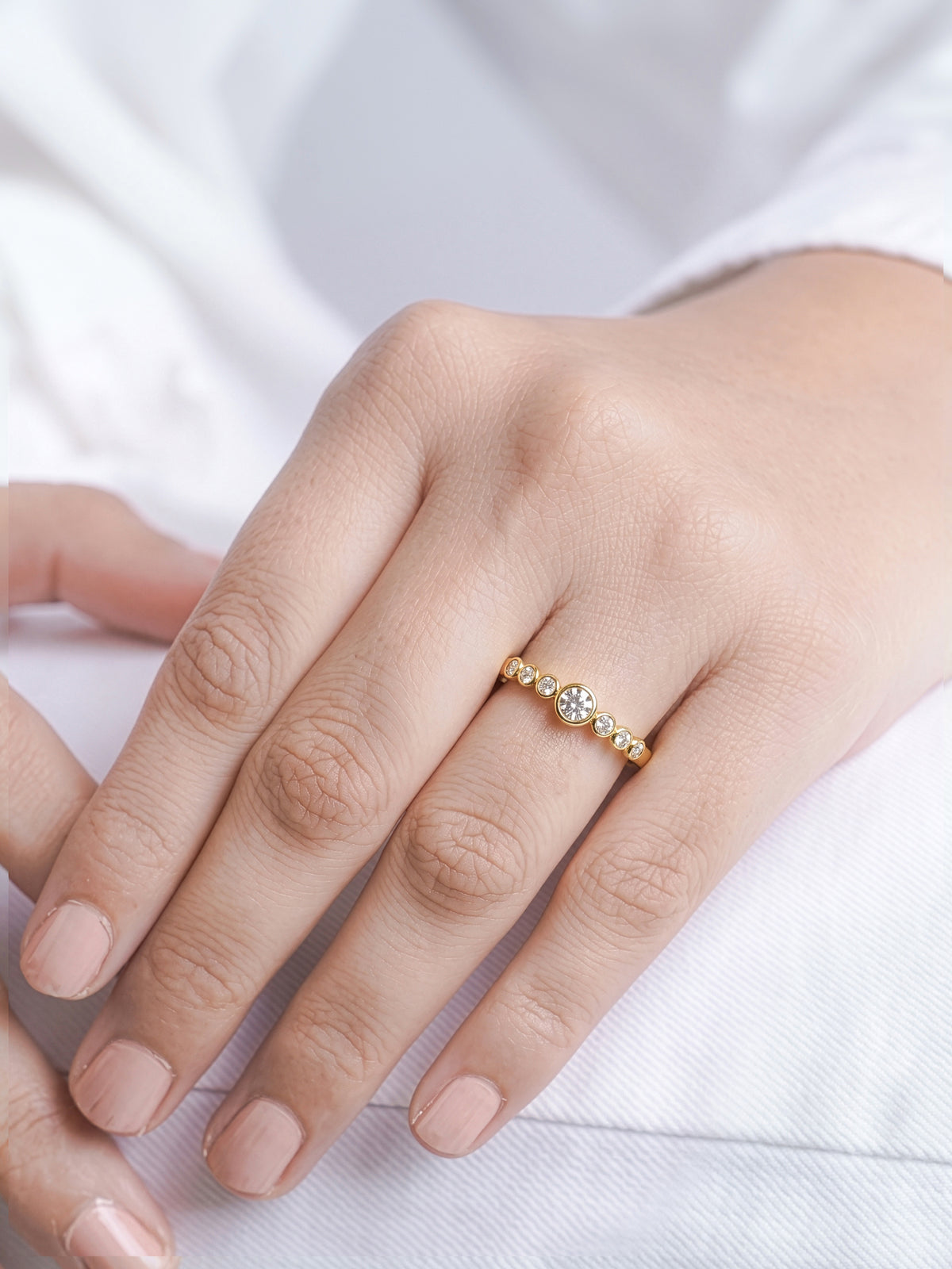 Cressida Diamond Soliotaire 18K Gold Plated Women's Rings