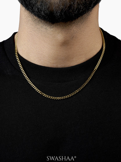 Cuban 18K Gold Plated 3 MM Men's Chain