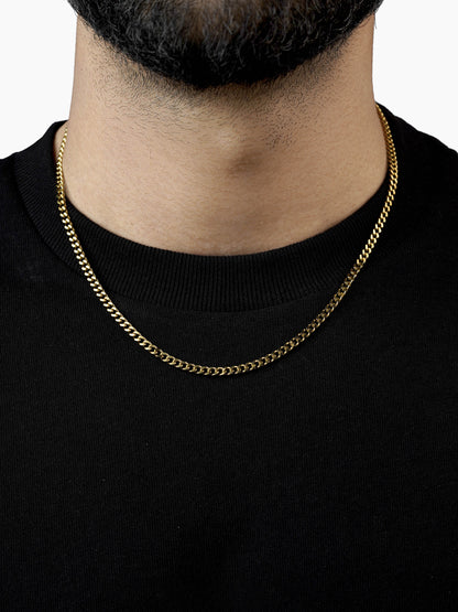 Cuban 18K Gold Plated 3 MM Men's Chain