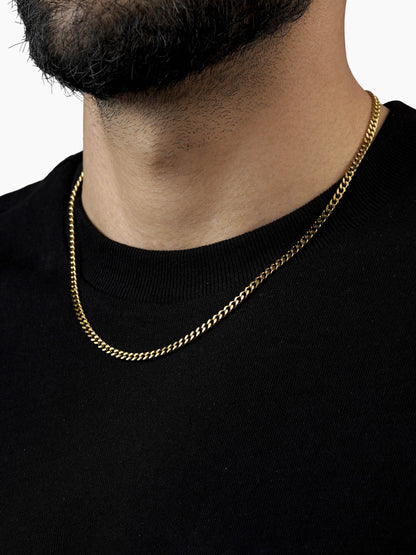 Cuban 18K Gold Plated 3 MM Men's Chain