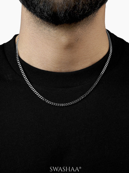 Cuban Silver 3 MM Men's Chain
