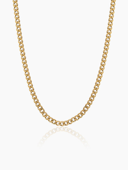 Cuban 18K Gold Plated 4 MM Men's Chain